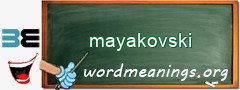 WordMeaning blackboard for mayakovski